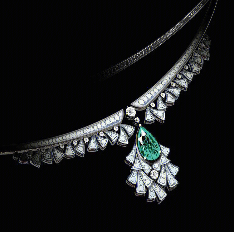 珍贵的宝格丽高级珠宝手绘设计图 艺术与奢华的完美融合