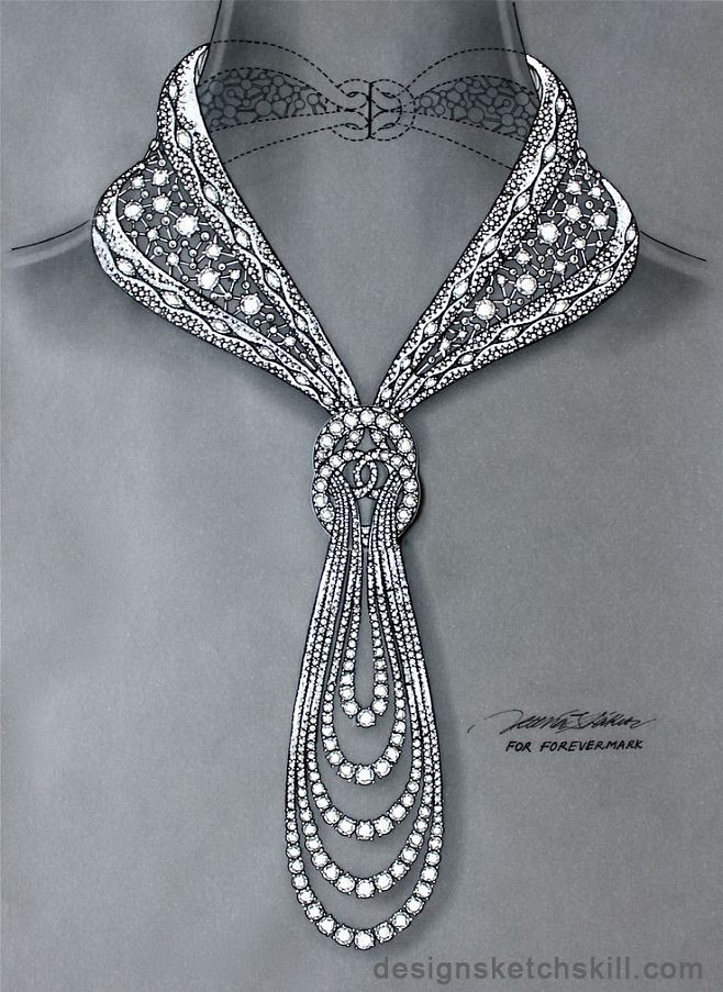 珠宝首饰设计手绘图的收集与汇总 工艺与创意的融合